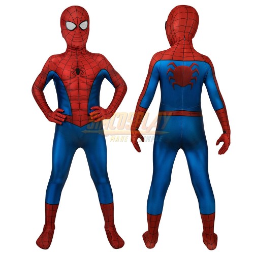 Kids Spider-man Cosplay Suit PS4 Spider-man Classic Printed Edition ...
