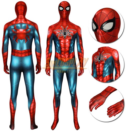 Spider Man Cosplay Suit Spider Armor Mk Iv Hq Printed Edition Spandex Costume 