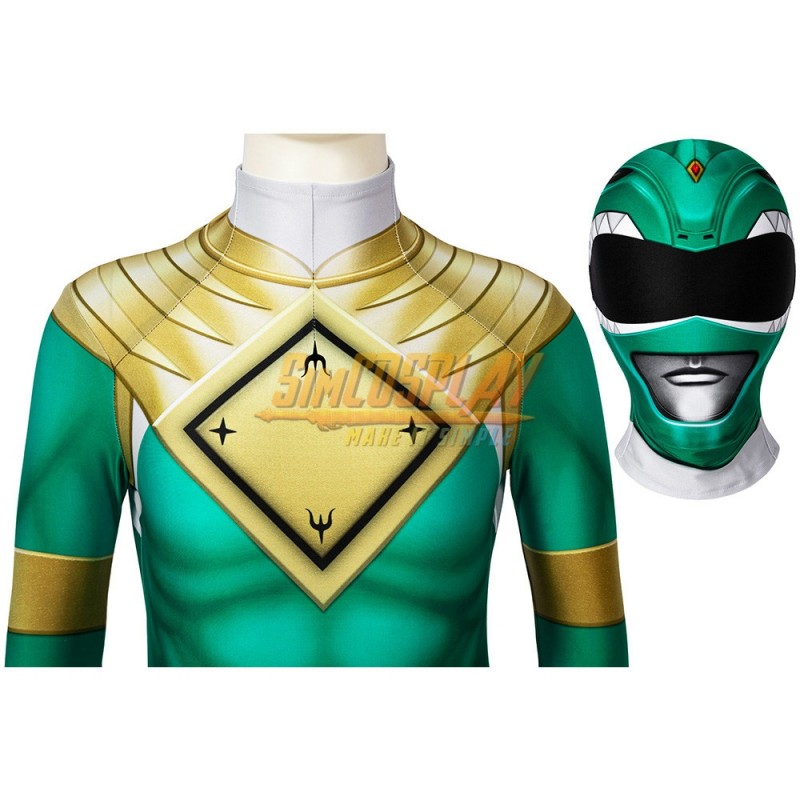 Kids Green Ranger Cosplay Suit Power Rangers Green HQ Printed Spandex ...