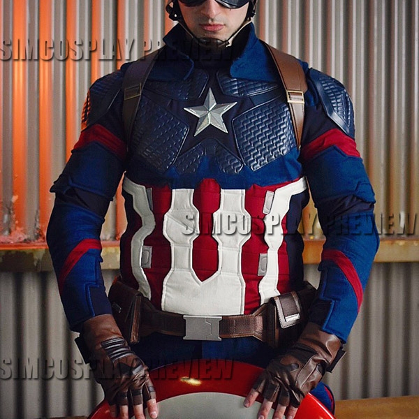 Captain America Suit Steve Rogers Cosplay Costume High Detail Edition